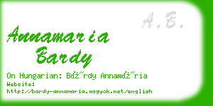 annamaria bardy business card